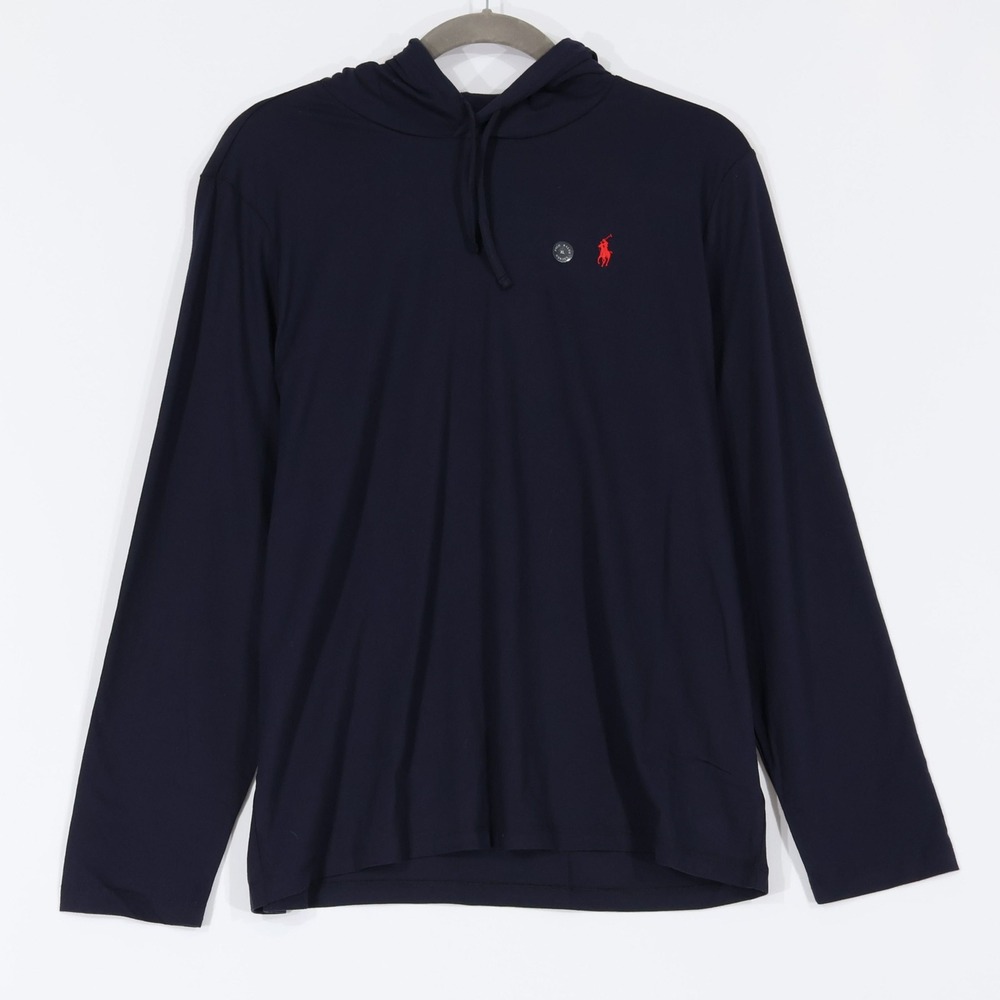 Polo Ralph Lauren Hooded T-Shirt Mens XL Blue Casual Preppy Sporty $70 NWT